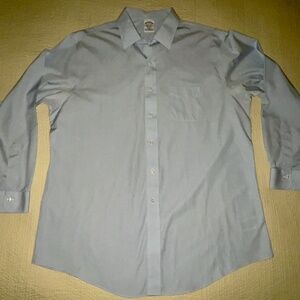 Brooks Brothers Light Blue Dress Shirt Mens 17.5 - 35" Regent Fit/Excellent